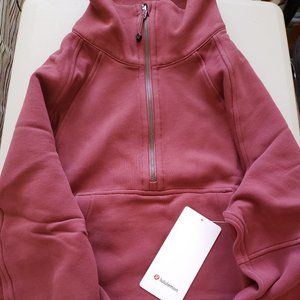 Lululemon Scuba Oversized Funnel Neck Half Zip- Smoky Red in M/L NWT